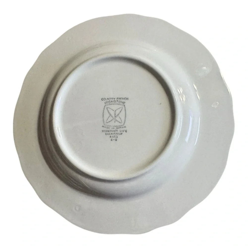 VINTAGE SEARS ROEBUCK COUNTRY FRENCH IRONSTONE SET of THREE SAUCERS‎